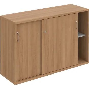 Policová skříň SZ 2 120 02 – Skříňka s posuv. dveřmi 76,8 × 120 cm - Višeň , Višeň , USN – Hobis