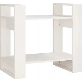 Knihovna Regál na knihy z borovicového dřeva 60x35x35 cm bílý