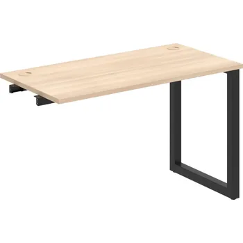 Psací stůl UE O 1200 R – Stůl pracovní délky 120 cm, hl. 60 cm, k řetězení - Akát , Černý kov