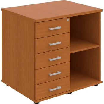 SPKZ 3 80 60 L P – Skříňka ke stolu, levá, s centrálním zamykáním - Třešeň , Třešeň , USH – hranatá