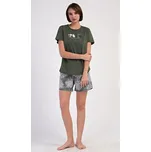 Dámské pyžamo šortky Barbora - khaki - S