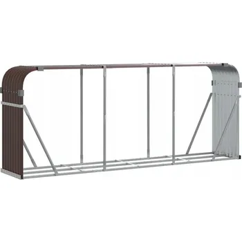 Obraz Stojan na palivové dřevo, 234 x 45 x 100 cm, hnědý, ocel