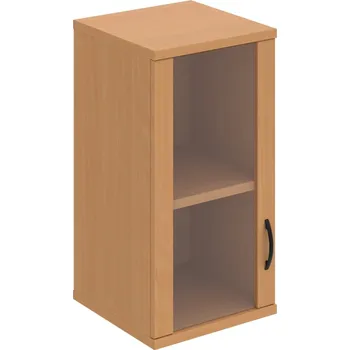 Policová skříň S 2 40 02 L H – Skříň policová dvéřová 76,8 × 40 cm - Buk , Buk , UCO – černá