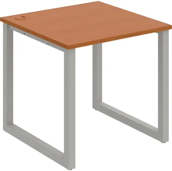 Psací stůl US O 800 – Stůl pracovní délky 80 cm - Třešeň , Šedý kov