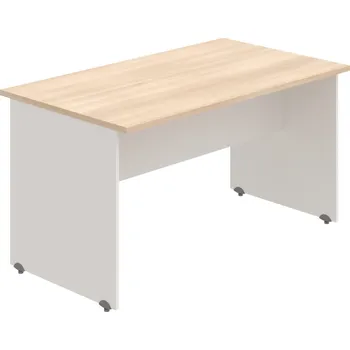Psací stůl GJ 1400 – Stůl jednací rovný 140 cm - Akát , Bílá