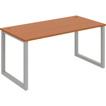 Psací stůl US O 1600 – Stůl pracovní délky 160 cm - Třešeň , Šedý kov