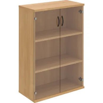 Policová skříň S 3 80 08 – Skříň policová dvéřová 115,2 × 80 cm - Čiré , Dub , UCO – černá