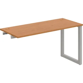 Psací stůl UE O 1400 R – Stůl pracovní délky 140 cm, hl. 60 cm, k řetězení - Olše , Šedý kov
