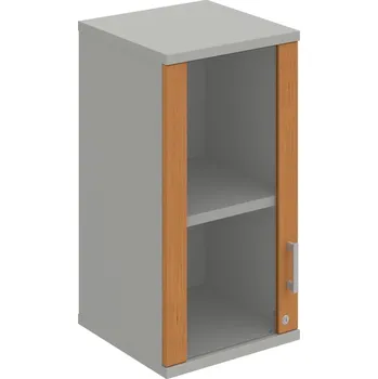 Policová skříň SZ 2 40 02 L H – Skříň policová dvéřová 76,8 × 40 cm - Olše , Šedá , USH – hranatá