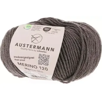 Příze Austermann Merino 120 EXP 138 Hnědý melír (Příze Merino 120 EXP BRAUN-MELIERT)