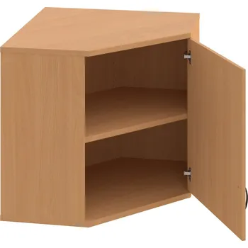 Policová skříň SRV 2 01 P H – Skříň vnitřní roh pravá 76,8 cm - Buk , Buk , UCO – černá