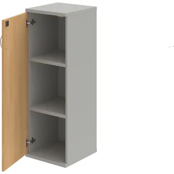 Policová skříň SZ 3 40 01 L – Skříň policová dvéřová 115,2 × 40 cm - Dub , Šedá , USN – Hobis