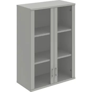 Policová skříň SZ 3 80 04 H – Skříň policová dvéřová 115,2 × 80 cm - Šedá , Šedá , USH – hranatá