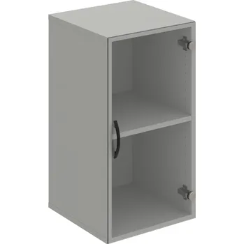 Policová skříň D 2 40 02 – Skříň policová dvéřová 74 × 40 cm - Čiré , Šedá , UCO – černá