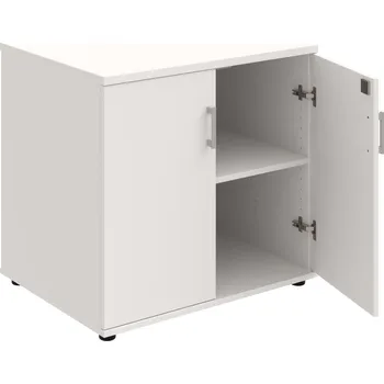 SPZ 80 60 N – Skříňka ke stolu, zavřená, š. 80 cm, léta napříč - Bílá , Bílá , USH – hranatá