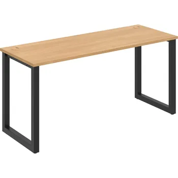 Psací stůl UE O 1600 – Stůl pracovní délky 160 cm, hl. 60 cm - Dub , Černý kov