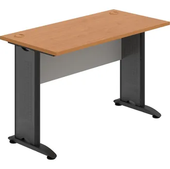 Psací stůl CE 1200 – Stůl pracovní rovný 120 cm, hl. 60 cm - Olše , Šedá , Černý kov