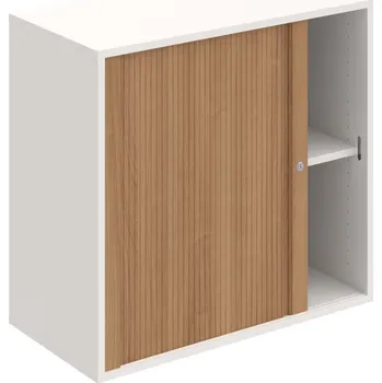 Policová skříň DZ 2 80 03 L – Skříň polic rolet levá 74 × 80 cm - Bílá , Višeň