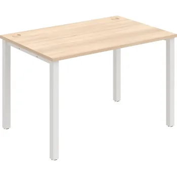 Psací stůl US 1200 – Stůl pracovní rovný 120 cm - Akát , Bílý kov