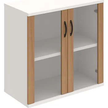 Policová skříň S 2 80 02 – Skříň policová dvéřová 76,8 × 80 cm - Višeň , Bílá , UCO – černá