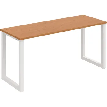 Psací stůl UE O 1600 – Stůl pracovní délky 160 cm, hl. 60 cm - Olše , Bílý kov