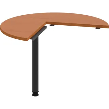 Psací stůl CP 21 L – Stůl jednací, levý, ø 100 cm - Třešeň , Černý kov