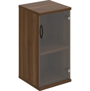 Policová skříň S 2 40 03 P – Skříň policová dvéřová 76,8 × 40 cm - Čiré , Ořech , UCO – černá