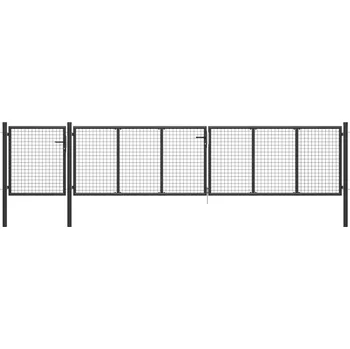 brána vidaXL Marketos Zahradní brána ocel 500 x 100 cm antracitová