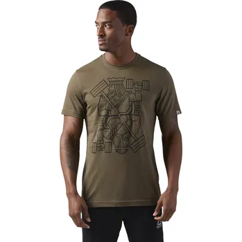 Pánské tričko REEBOK Pánské tričko KING OF TRAINING GRAPHIC - zelené XL