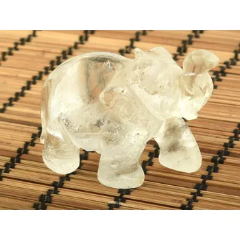 Křišťál soška slon z Indie 122g