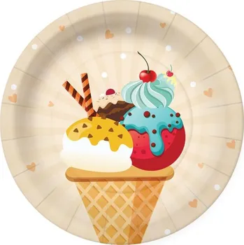 Talíř PAW talíř 18cm 10ks Ice Cream eco
