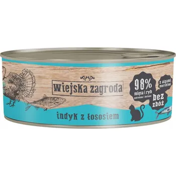 Krmivo pro kočku Wiejska Zagroda mokré krmivo pro kočky Krůta s lososem 85g