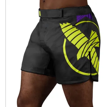 MMA Fight Šortky Hayabusa Icon Mid-Length - černo/neonové XXL