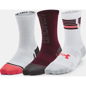Pánské ponožky Under Armour Ponožky Y UA Perform Tech 3p Crew - bílé M