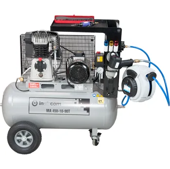 Kompresor INAIRCOM MOBIL AIR PLUS-HR 600-10-90T - Pojízdný pístový kompresor s odkladačem