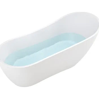 Vana BPS-koupelny Volně stojící akrylátová vana HYD-FOR520B 160x75 bílá, odtokový komplet chrom