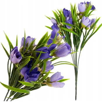 umělá květina KROKUS KROKUSY KYTICE KROKUSŮ V TRÁVĚ JARO