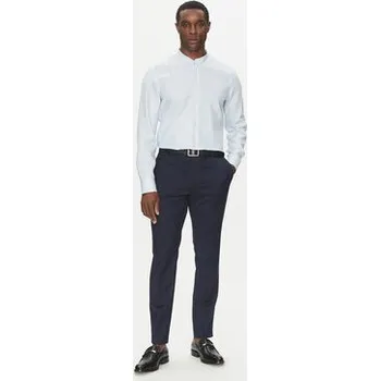 Pánská košile BOSS Košile H-HANK-standup-214 50539233 Světle modrá Slim Fit 40