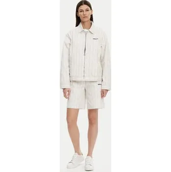 Pánská bunda adidas Bunda pro přechodné období Pinstripe Harrington JJ3476 Bílá Loose Fit S