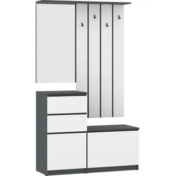 Předsíňová stěna Max-i Předsíňová stěna BLAISE NEW Zvolte barvu:: antracit + bílá