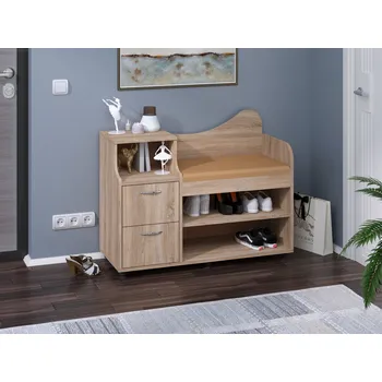 Botník Max-i Botník LEYMAN se sedákem Zvolte barvu:: bílá, Materiál: koženka - bordó