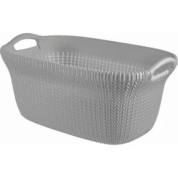 Koš na prádlo KETER KNIT 40L Koš na čisté prádlo 60 x 27 x 39 cm, šedý