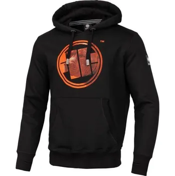 Pánská mikina PitBull West Coast Mikina s kapucí Orange Dog - černá M