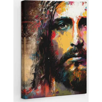 Obraz Obraz Canvas na Plátně jako Dárek Portrét Tvář Ježíše 20x30 cm
