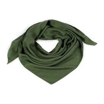 Šátek jednobarevný 90x90 cm - 1 ks - 12 zelená khaki