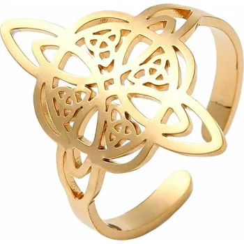 Kouzelnická sada Prsten pro čarodějku Čarodějnický uzel barvy zlata 56 mm (US 8)