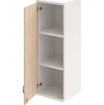 Policová skříň SZ 3 40 01 L H – Skříň policová dvéřová 115,2 × 40 cm - Akát , Bílá , UCO – černá