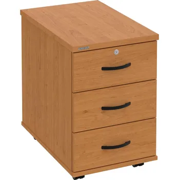 Zásuvkový kontejner K 33 Z P – Kontejner, 3 zásuvky, uzamykatelný, léta podél, hl. 60 cm - Olše , Olše , UCO – černá