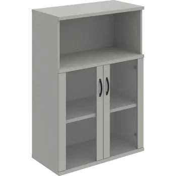 Policová skříň S 3 80 05 – Skříň policová dvéřová 115,2 × 80 cm - Šedá , Šedá , UCO – černá