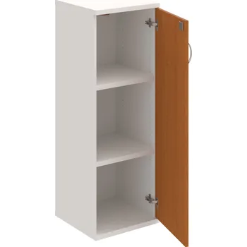 Policová skříň SZ 3 40 01 P – Skříň policová dvéřová 115,2 × 40 cm - Třešeň , Bílá , USN – Hobis